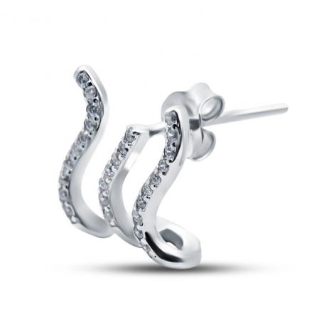 Моносерьга, вставка: куб.цирконий, арт.:02dg21092581-1a-145, SilverWings, рис. 1