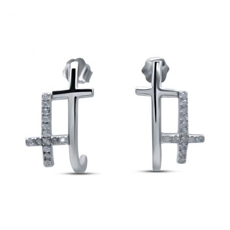 Серьги, вставка: куб.цирконий, арт.:02dg21092582a-145, SilverWings, рис. 1