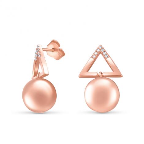 Серьги, вставка: куб.цирконий, арт.:02te28911pgp-119, SilverWings, рис. 1