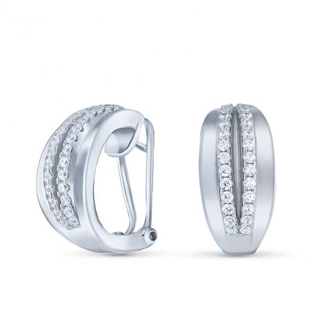 Серьги, вставка: куб.цирконий, арт.:02xfe00108a-198, SilverWings, рис. 1