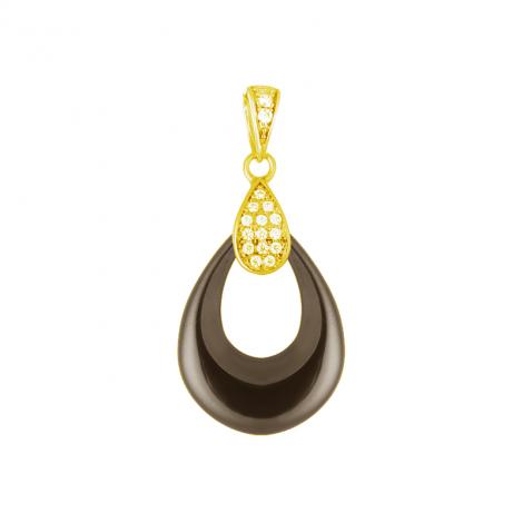 Подвеска, вставка: керамика, куб.цирконий, арт.:0320911081gp, SilverWings, рис. 1