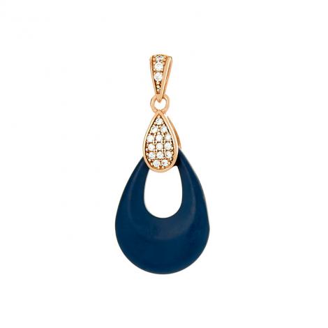 Подвеска, вставка: керамика матовая, куб.цирконий, арт.:0320911081pgp-c-m, SilverWings, рис. 1