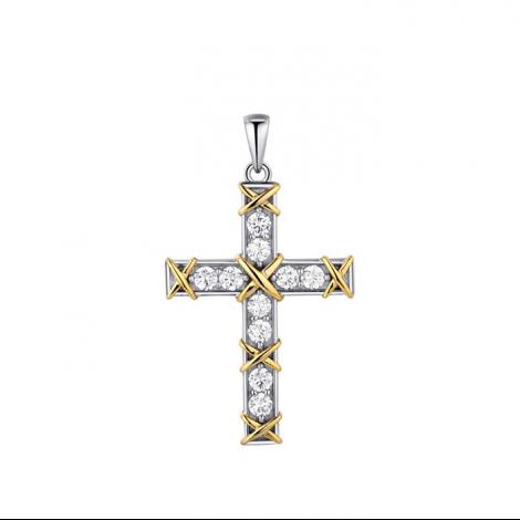 Подвеска, вставка: куб.цирконий, арт.:0320912383gp-mix, SilverWings, рис. 1