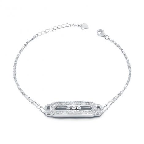 Браслет, вставка: куб.цирконий, арт.:041133419a, SilverWings, рис. 1