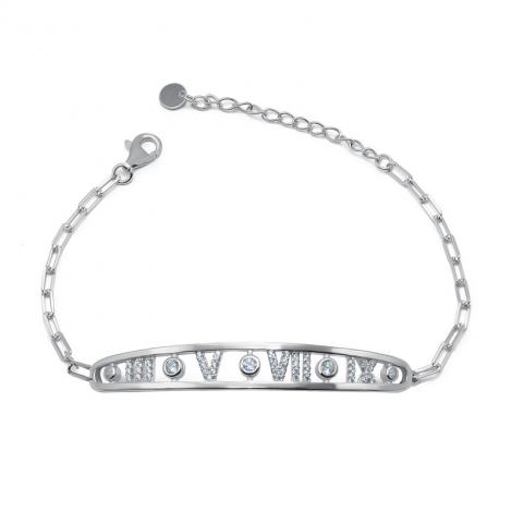 Браслет, вставка: куб.цирконий, арт.:041277240, SilverWings, рис. 1