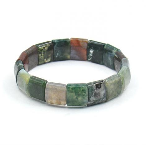 Браслет, вставка: моховой агат, арт.:042121191mix, SilverWings, рис. 1