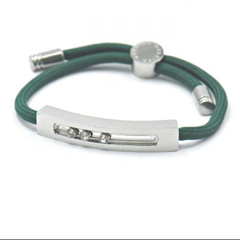 Браслет, вставка: вощеный шнур, куб.цирконий, арт.:042211319e, SilverWings, рис. 1