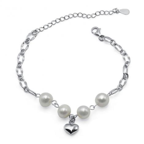 Браслет, вставка: жемчуг (культ.), арт.:042231239a, SilverWings, рис. 1