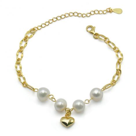 Браслет, вставка: жемчуг (культ.), арт.:042231239gp, SilverWings, рис. 1