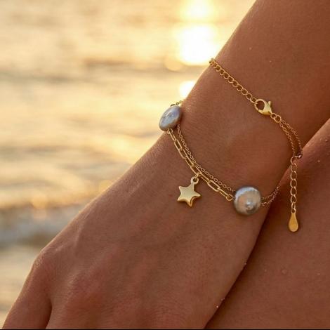 Браслет, вставка: жемчуг "барокко" (культ.), арт.:042231323gp, SilverWings, рис. 2