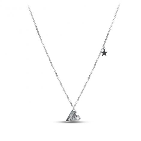 Колье, вставка: куб.цирконий, арт.:052023750a, SilverWings, рис. 1