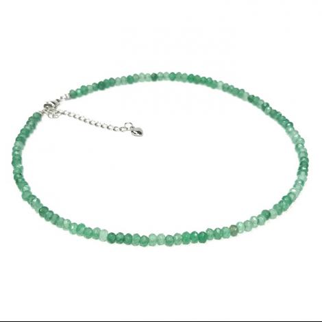 Колье, вставка: кварц зеленый, арт.:052121182e, SilverWings, рис. 1