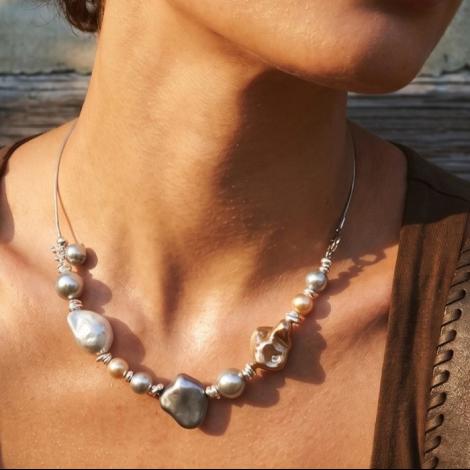 Колье, вставка: майорика, арт.:052211291mix, SilverWings, рис. 3