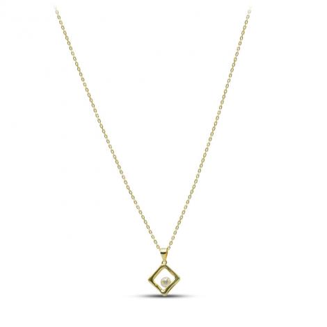 Колье, вставка: жемчуг (культ.), арт.:052231307gp, SilverWings, рис. 1