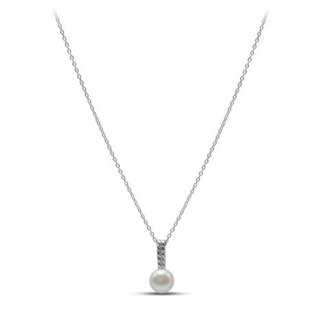 Колье, вставка: жемчуг (культ.), арт.:052231407a, SilverWings, рис. 1