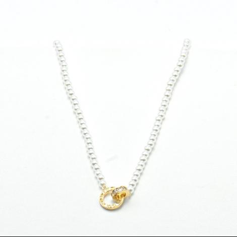 Колье, вставка: майорика, куб.цирконий, арт.:052291137gp, SilverWings, рис. 1