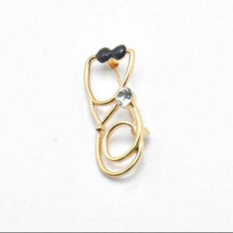 Брошь, вставка: кристалл "swarovski", эмаль, арт.:082131303gp, SilverWings, рис. 1