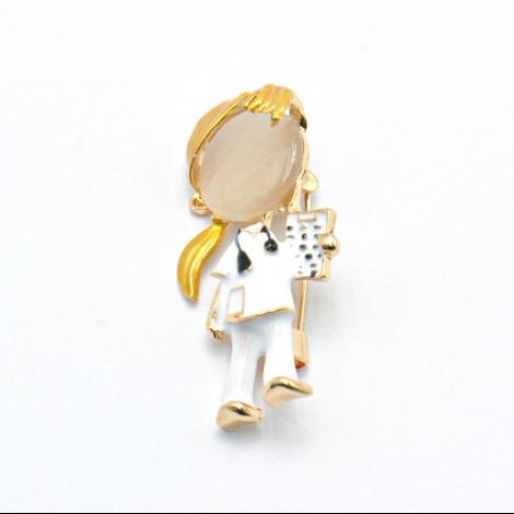 Брошь, вставка: эмаль, арт.:082131305gp, SilverWings, рис. 1