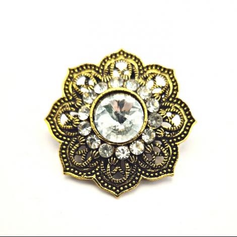 Брошь, вставка: куб.цирконий, арт.:082251513gp-a, SilverWings, рис. 1