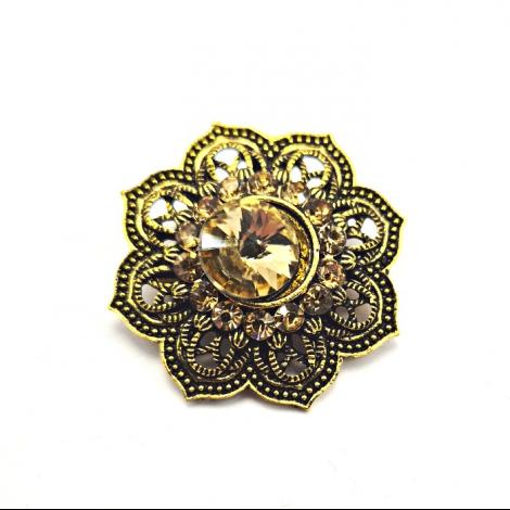 Брошь, вставка: куб.цирконий, арт.:082251513gp-u, SilverWings, рис. 1