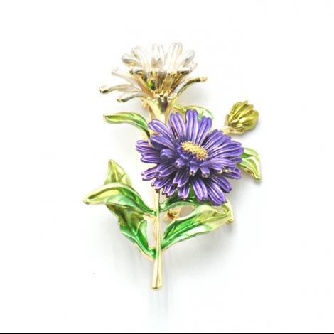 Брошь, вставка: эмаль, арт.:082401424gp-f, SilverWings, рис. 1