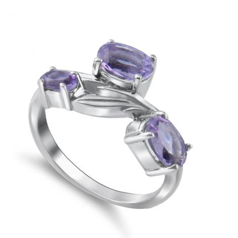 Кольцо, вставка: аметист, арт.:210134-e-am-06, SilverWings, рис. 1