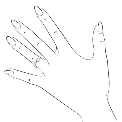 Кольцо, вставка: жемчуг (культ.), куб.цирконий, арт.:210146-113-77, SilverWings, рис. 2