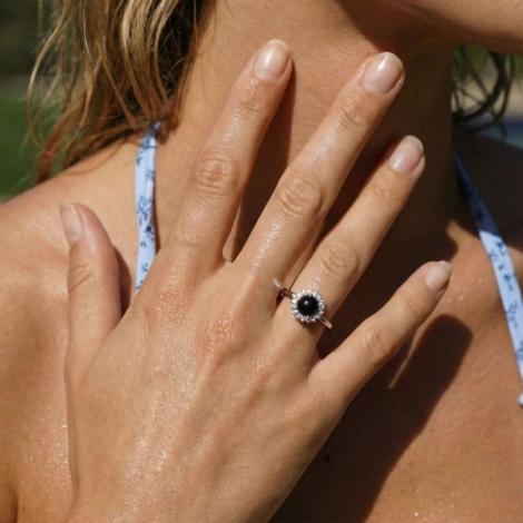 Кольцо, вставка: оникс, куб.цирконий, арт.:2112734336b, SilverWings, рис. 2