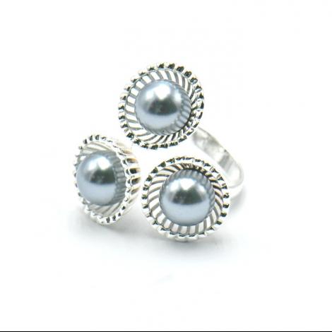 Кольцо, вставка: майорика, арт.:212401439t, SilverWings, рис. 1