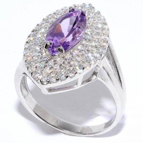 Кольцо, вставка: аметист, куб.цирконий, арт.:21erafa00798-19-81, SilverWings, рис. 1