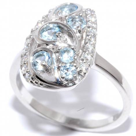 Кольцо, вставка: топаз, куб.цирконий, арт.:21esgsk00271-19-111, SilverWings, рис. 1