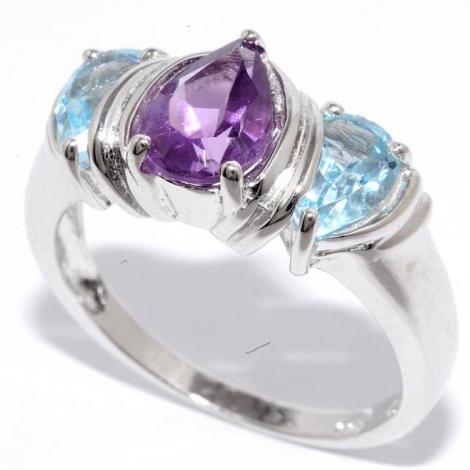 Кольцо, вставка: аметист, топаз, арт.:21gr0268amsb-90-75, SilverWings, рис. 1