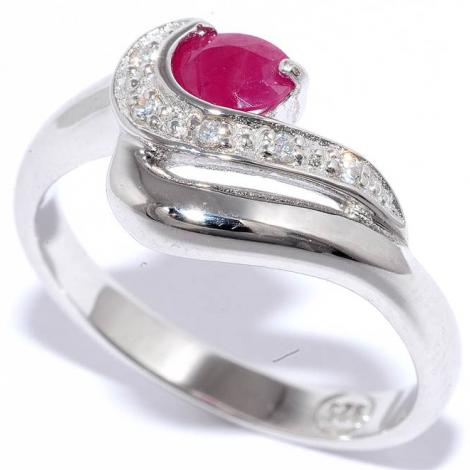 Кольцо, вставка: корунд (руб.), куб.цирконий, арт.:21gre1861-69-92, SilverWings, рис. 1