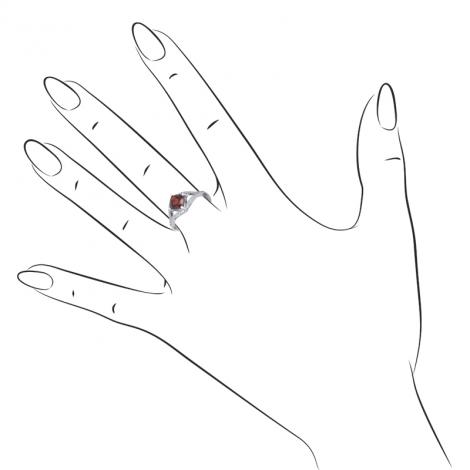 Кольцо, вставка: гранат, куб.цирконий, арт.:21knys1283-155, SilverWings, рис. 2