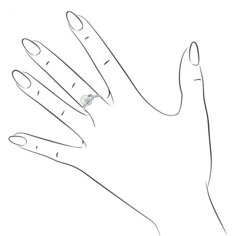 Кольцо, вставка: жемчуг (культ.), куб.цирконий, арт.:21qsibb00631a-19-98, SilverWings, рис. 2