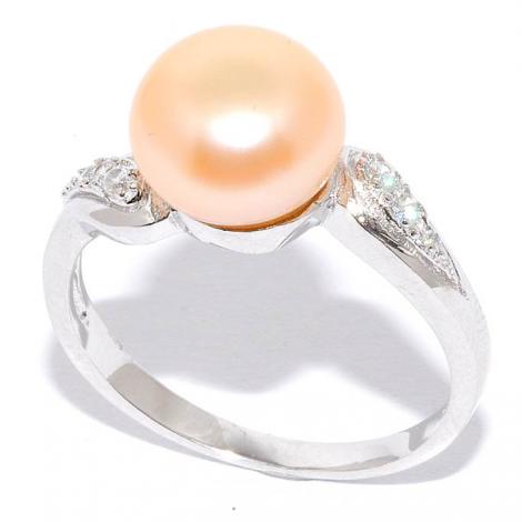 Кольцо, вставка: жемчуг (культ.), куб.цирконий, арт.:21qsibb00698o-19-1, SilverWings, рис. 1