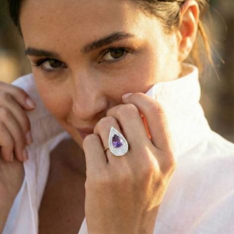 Кольцо, вставка: аметист, куб.цирконий, арт.:21qsrgg00610-19-115, SilverWings, рис. 2