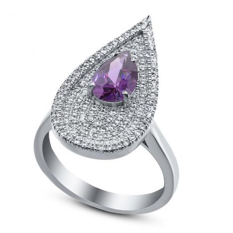 Кольцо, вставка: куб.цирконий, арт.:21qsrgg00610f-19-120, SilverWings, рис. 1