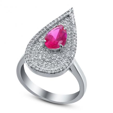 Кольцо, вставка: куб.цирконий, арт.:21qsrgg00610g-19-115, SilverWings, рис. 1