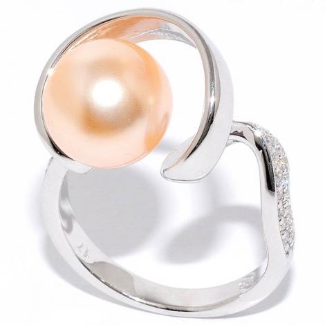 Кольцо, вставка: майорика "swarovski", куб.цирконий, арт.:21r2151cpe-300-133, SilverWings, рис. 1