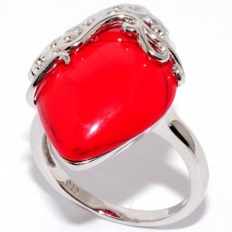 Кольцо, вставка: коралл пр., арт.:21sr000737c-1-96, SilverWings, рис. 1
