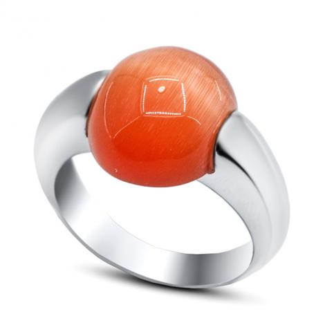 Кольцо, вставка: кошачий глаз, арт.:21sr1107-с033-97, SilverWings, рис. 1