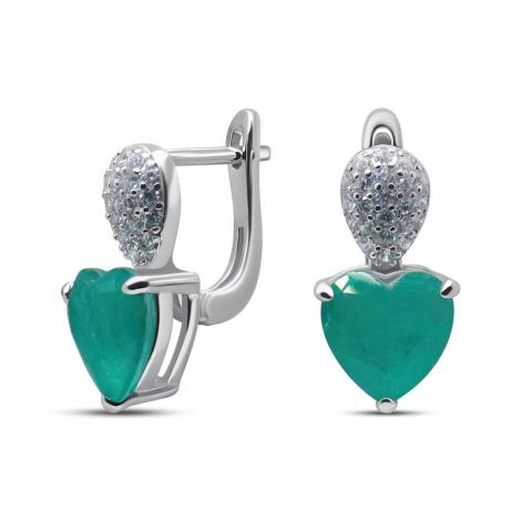 Серьги, вставка: куб.цирконий, арт.:2212732724cb13, SilverWings, рис. 1