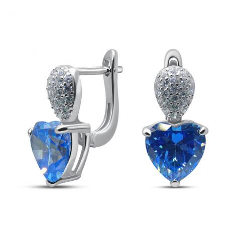 Серьги, вставка: куб.цирконий, арт.:2212732724n-2, SilverWings, рис. 1