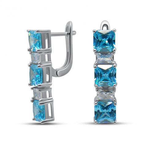 Серьги, вставка: куб.цирконий, арт.:2212732769n, SilverWings, рис. 1