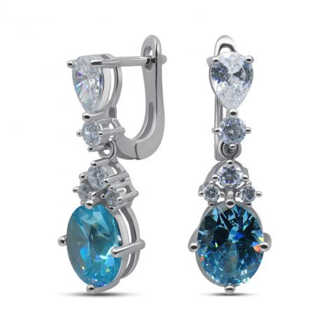 Серьги, вставка: куб.цирконий, арт.:2212732793n, SilverWings, рис. 1