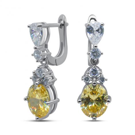 Серьги, вставка: куб.цирконий, арт.:2212732793u, SilverWings, рис. 1