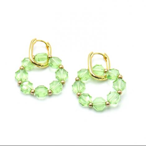 Серьги, вставка: кристалл "swarovski", арт.:222401437gp-e, SilverWings, рис. 1