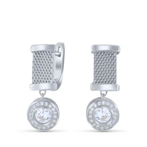 Серьги, вставка: куб.цирконий, арт.:22set16718a-113, SilverWings, рис. 1