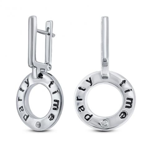 Серьги, вставка: куб.цирконий, эмаль, арт.:22sw004party-06, SilverWings, рис. 1